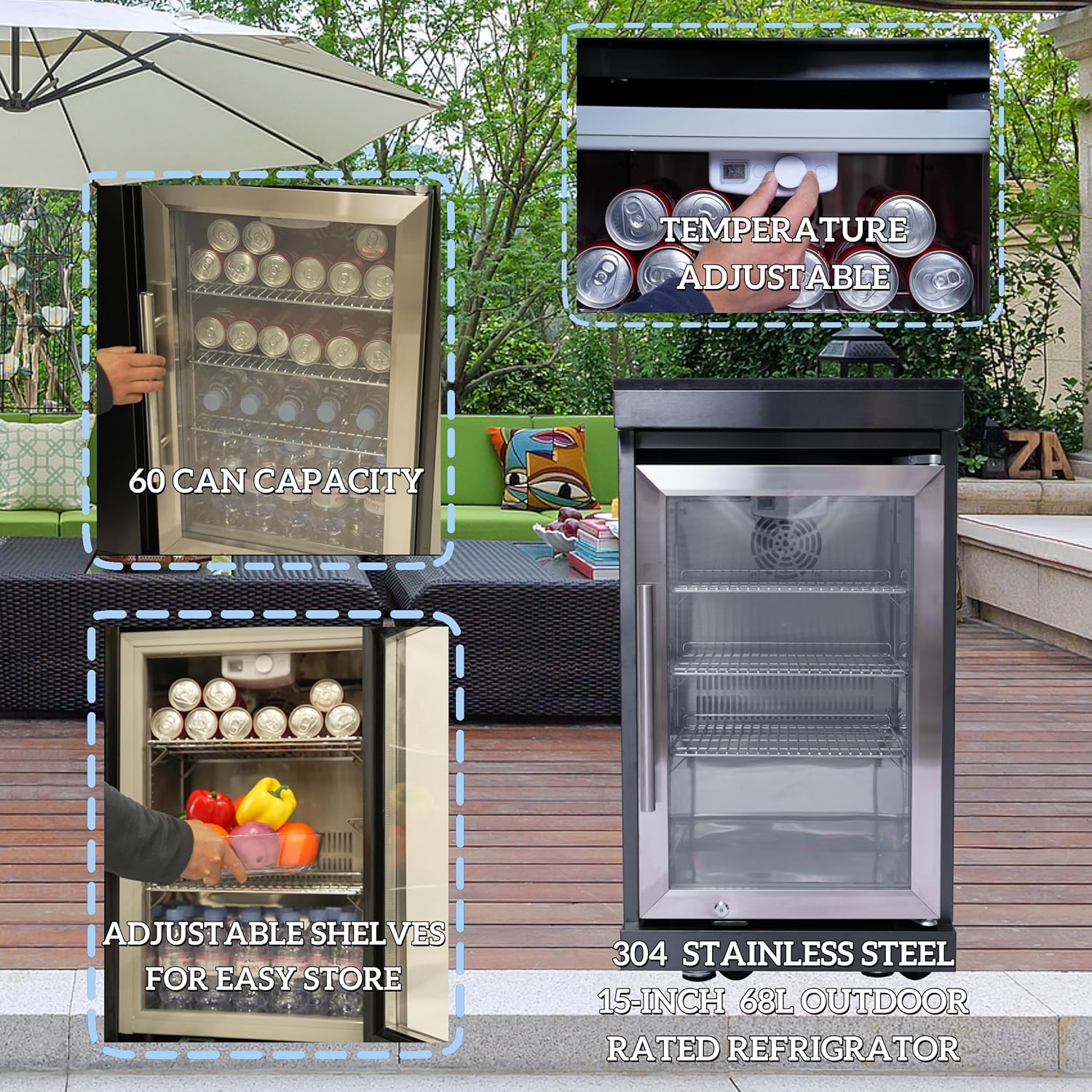 82' Outdoor Kitchen Island with 6 Burner Grill, Sink & Beverage Fridge, 85,000 BTU BBQ Grill Station for Backyard Entertaining, 304 Stainless Steel Patio Cooking Island,Black