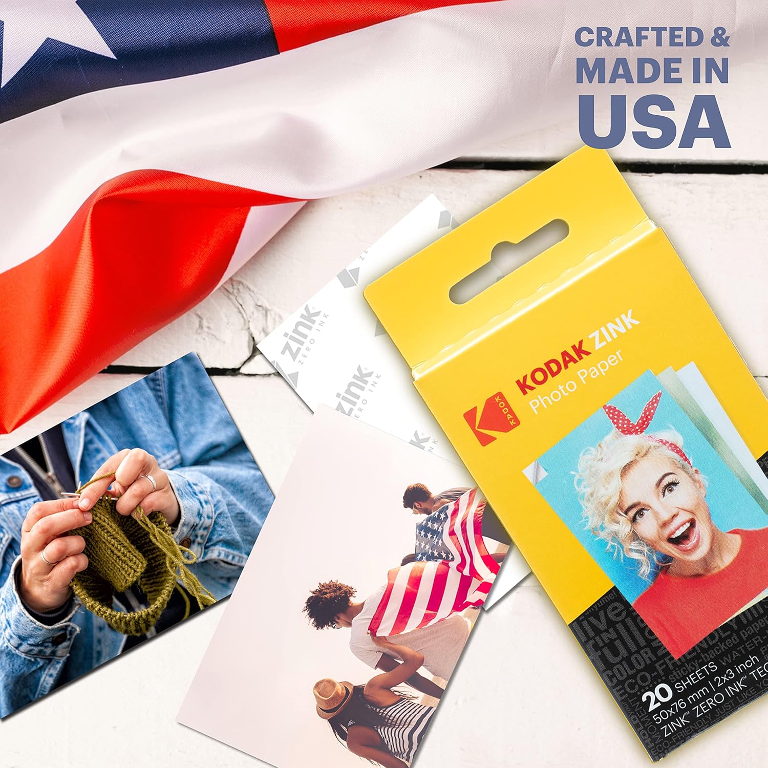 Kodak Printomatic Full-Color Instant Print Camera Gift Bundle + Soft Case + Zink 2x3 Sticky Back Photo Paper 20pk + Album + Sticker Sets + Sticker Frames + Markers + Hanging Frames, Fun Gift - Black