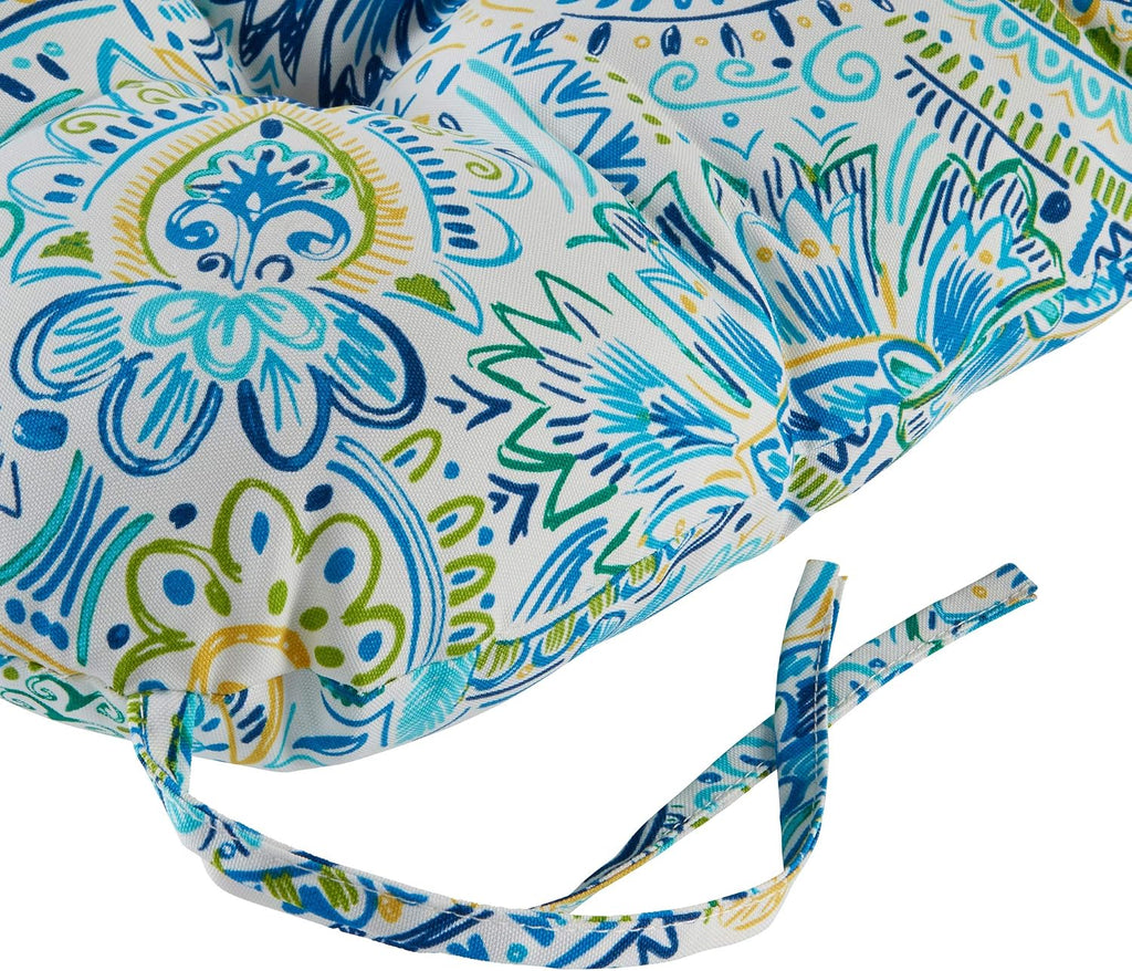Greendale Home Fashions Outdoor 42x21-inch Seat/Back Chair Cushion (Set of 2), Paisley