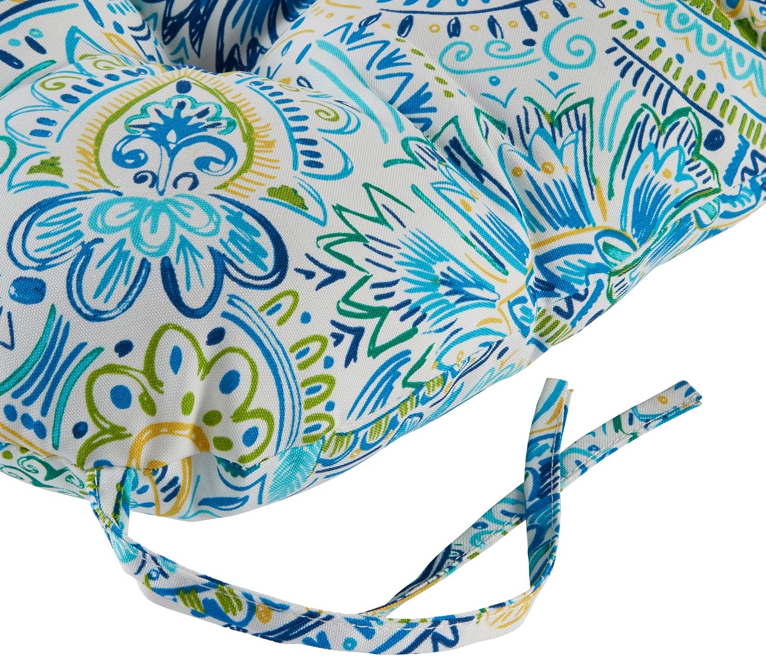 Greendale Home Fashions Outdoor 42x21-inch Seat/Back Chair Cushion (Set of 2), Paisley