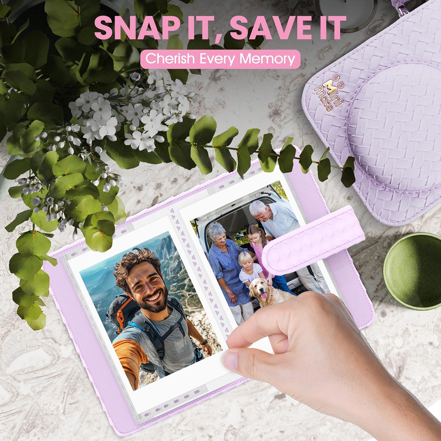 Fujifilm Instax Mini 12 Instant Camera Lilac Purple + Minimate Custom Designed Case + Fuji Instax Film 10 Sheets & Photo Album