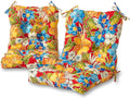 Greendale Home Fashions Outdoor 42x21-inch Seat/Back Chair Cushion (Set of 2), Aloha Crimson