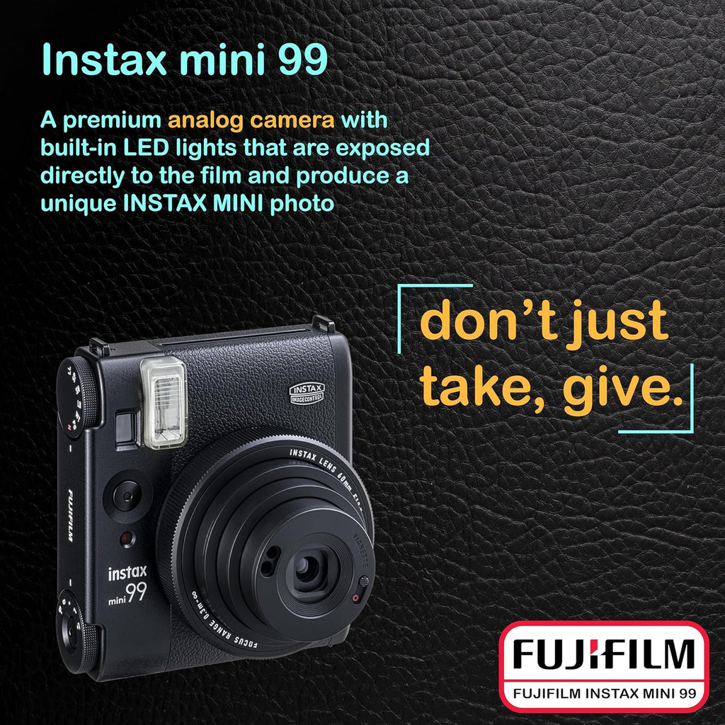 Fujifilm Instax Mini 99 Instant Film Camera Bundle with Fujifilm Instax Mini Instant Film (20 Sheets) with Accessories Including Protective Carrying Case Value Bundle