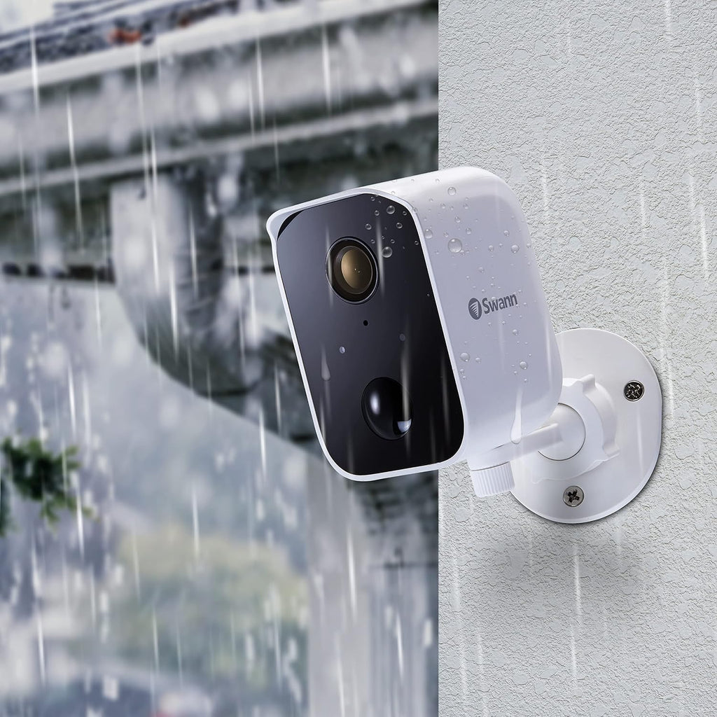 Swann CoreCam Wireless Security Camera, 1080P HD for Indoor/Outdoor Home, 2-Way Talk & Siren, Heat Motion Detection, Night Vision, IP65, 24/7, Local 32GB & Cloud Recording, 1 Pack