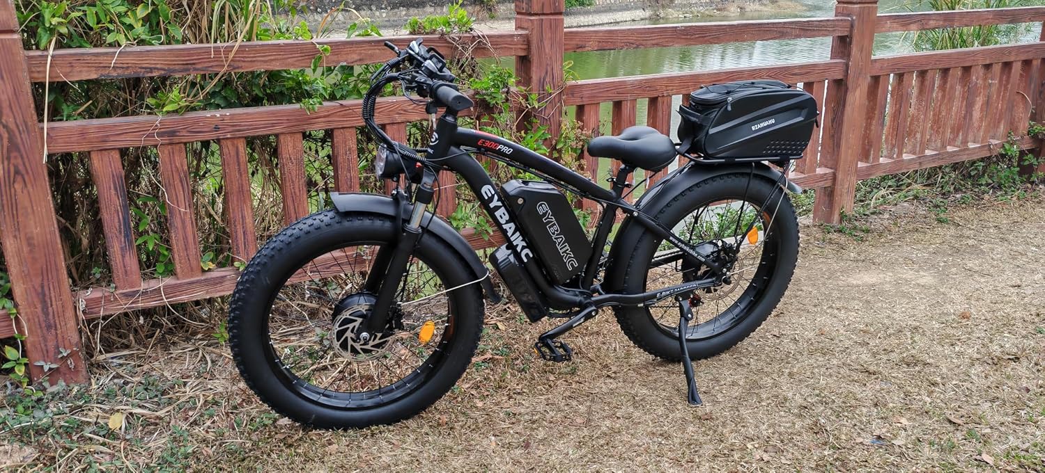 Electric Bike for Adults, Peak 5000W Ebike Dual Motor 52V32Ah 100Miles Range, 40-45MPH Electric Bike, 24'/26' x4.0 Fat Tire, Hydraulic Disc Brake, Electric Mountain Bicycle, UL 2849