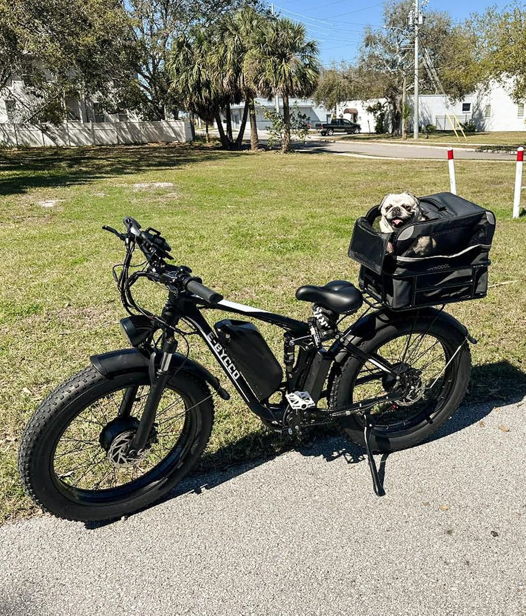 E·Bycco 6000W Peak Dual Motor Electric Bike for Adults, 52V 32AH Battery, Max 45MPH & 100Miles, Full Suspension, Hydraulic Brake, Fat Tire E-Bikes for Men Women