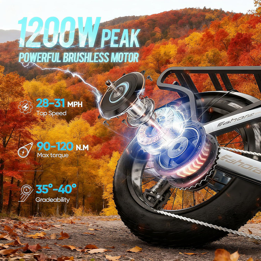 2026 Eahora 5400W Juliet Pro 2 Electric Bike for Adults 43MPH Dual Motor 70Ah Ebike 200Miles Long Range Electric Bicycle, 20'' Fat Tire Full Suspension Electric Mountain Bike for Commuting/Delivery