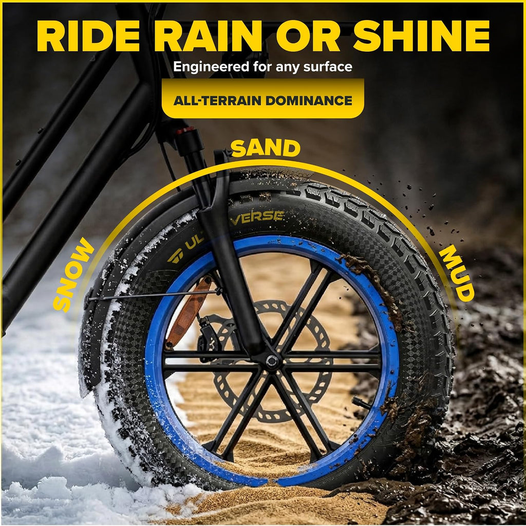 ULTRAVERSE 24x4 E-Bike Fat Tire - Robust, High-Performance 24inch Fat Tyre for MTB and Ebikes, Durable All-Terrain Directional Tread, Superior Density for Street & Trail Adventures-2 Unit