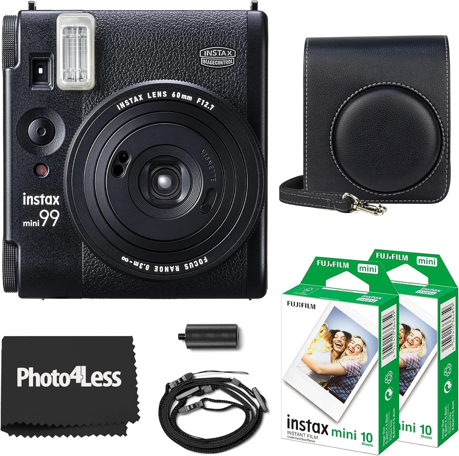 Fujifilm Instax Mini 99 Instant Film Camera Bundle with Fujifilm Instax Mini Instant Film (20 Sheets) with Accessories Including Protective Carrying Case Value Bundle