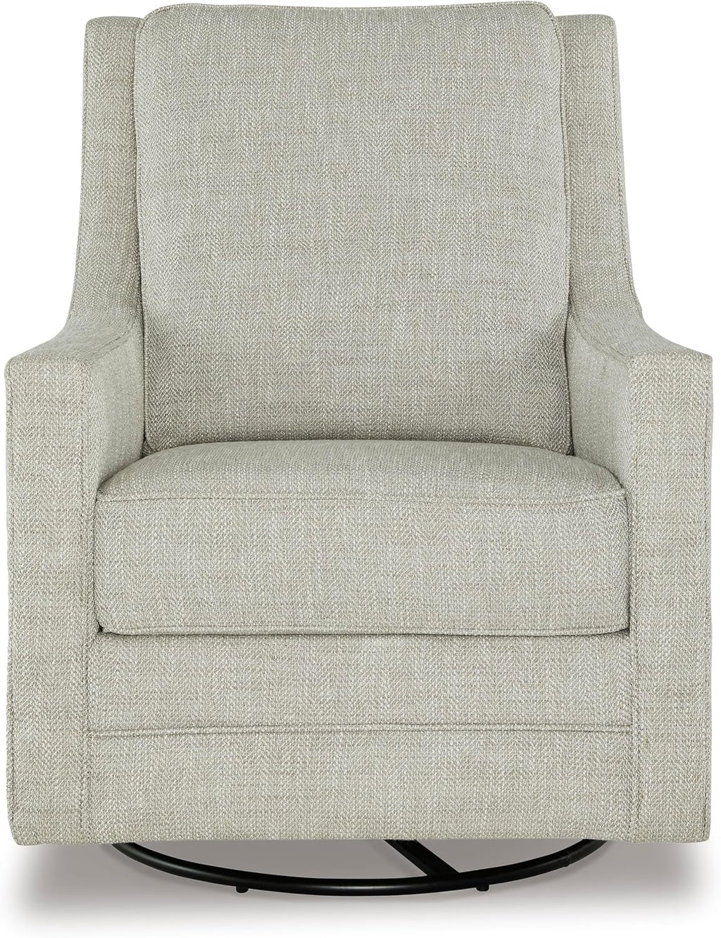 Signature Design by Ashley Kambria Casual Upholstered Swivel Glider Accent Chair, Gray