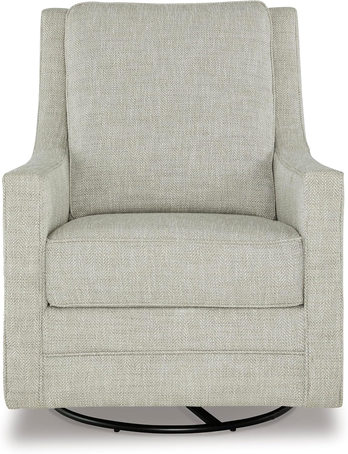 Signature Design by Ashley Kambria Casual Upholstered Swivel Glider Accent Chair, Gray
