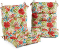 Greendale Home Fashions Outdoor 44x22-inch High Back Chair Cushions (Set of 2), Garden Floral