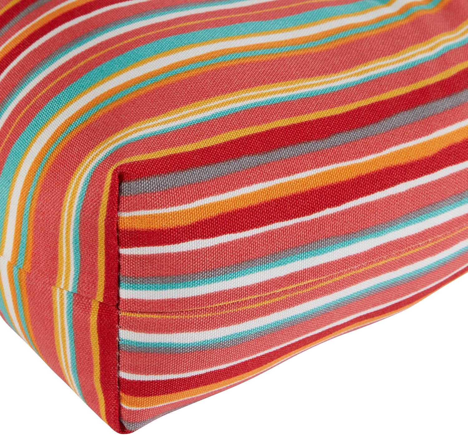 Greendale Home Fashions Outdoor 42x21-inch Seat/Back Chair Cushion (Set of 2), Coral Stripe