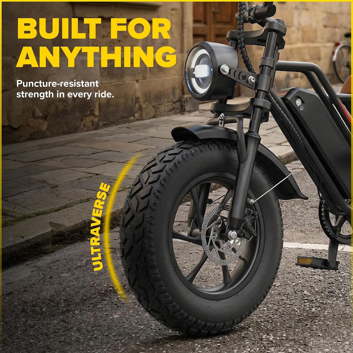 ULTRAVERSE 16x4.0 E-Bike Fat Tire - Robust, High-Performance 16inch Fat Tyre for MTB and Ebikes, Durable All-Terrain Directional Tread, Superior Density for Street & Trail Adventures-2 Units