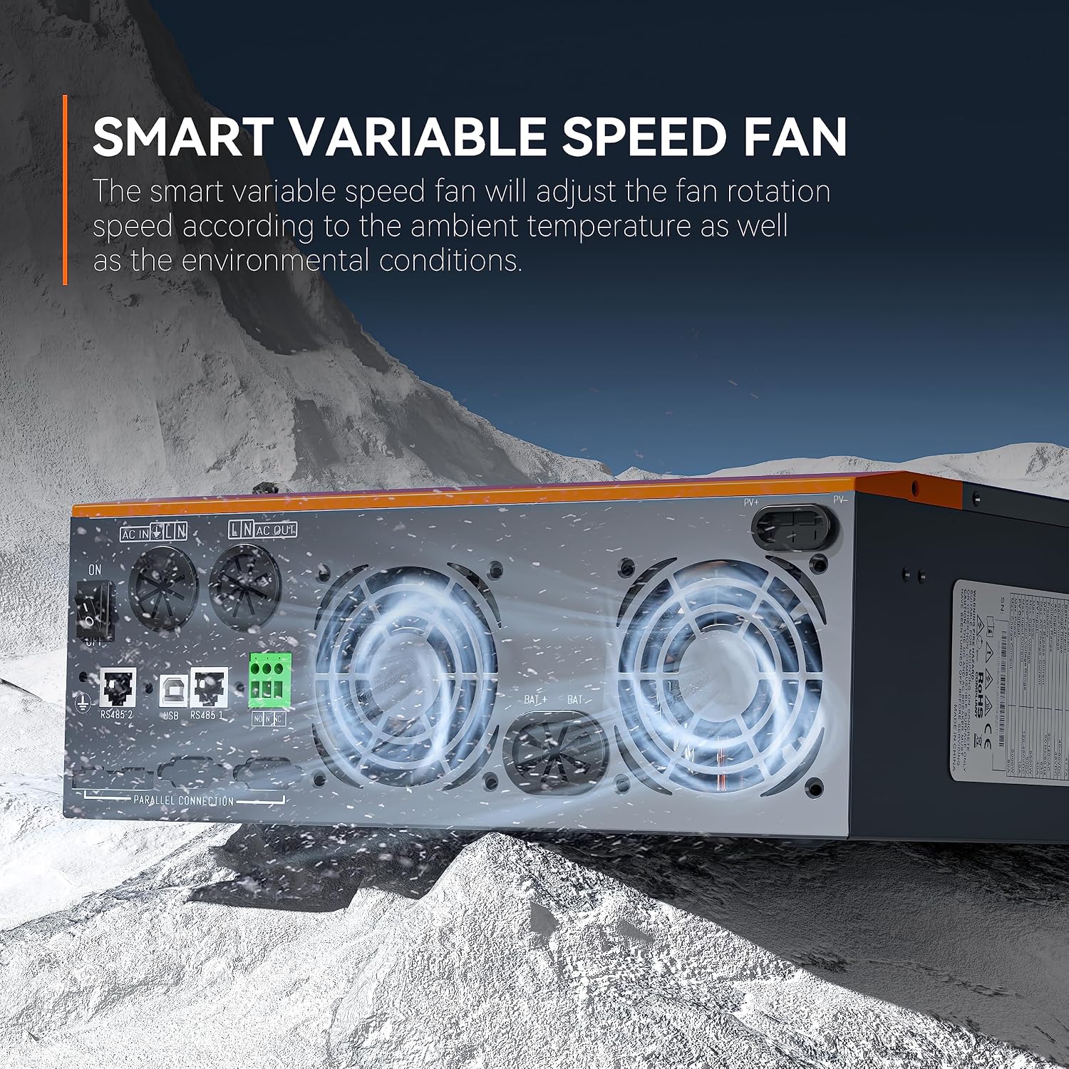 PowMr Solar Inverter 3200W 24VDC to 110VAC, 3200W Pure Sine Wave Inverter Bulit-in 60A MPPT Controller, Off-Grid 3000W Power Inverter for Home Energy Storage Battery Backup