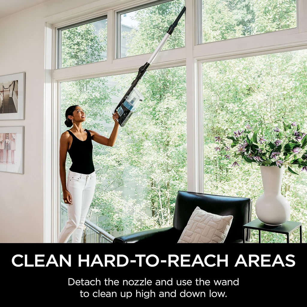 Shark IZ462H Vertex Ultra Lightweight Cordless Stick Vacuum with DuoClean PowerFins, Crevice, Pet Multi-Tool, Anti-Allergen, Brush, Removable Handheld, Flex, Blue, MultiFLEX (Renewed)