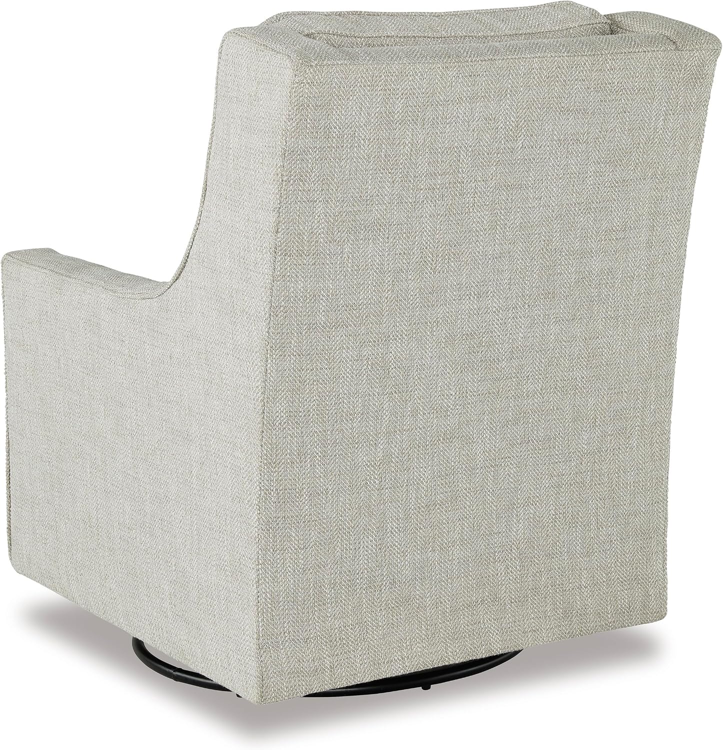 Signature Design by Ashley Kambria Casual Upholstered Swivel Glider Accent Chair, Gray