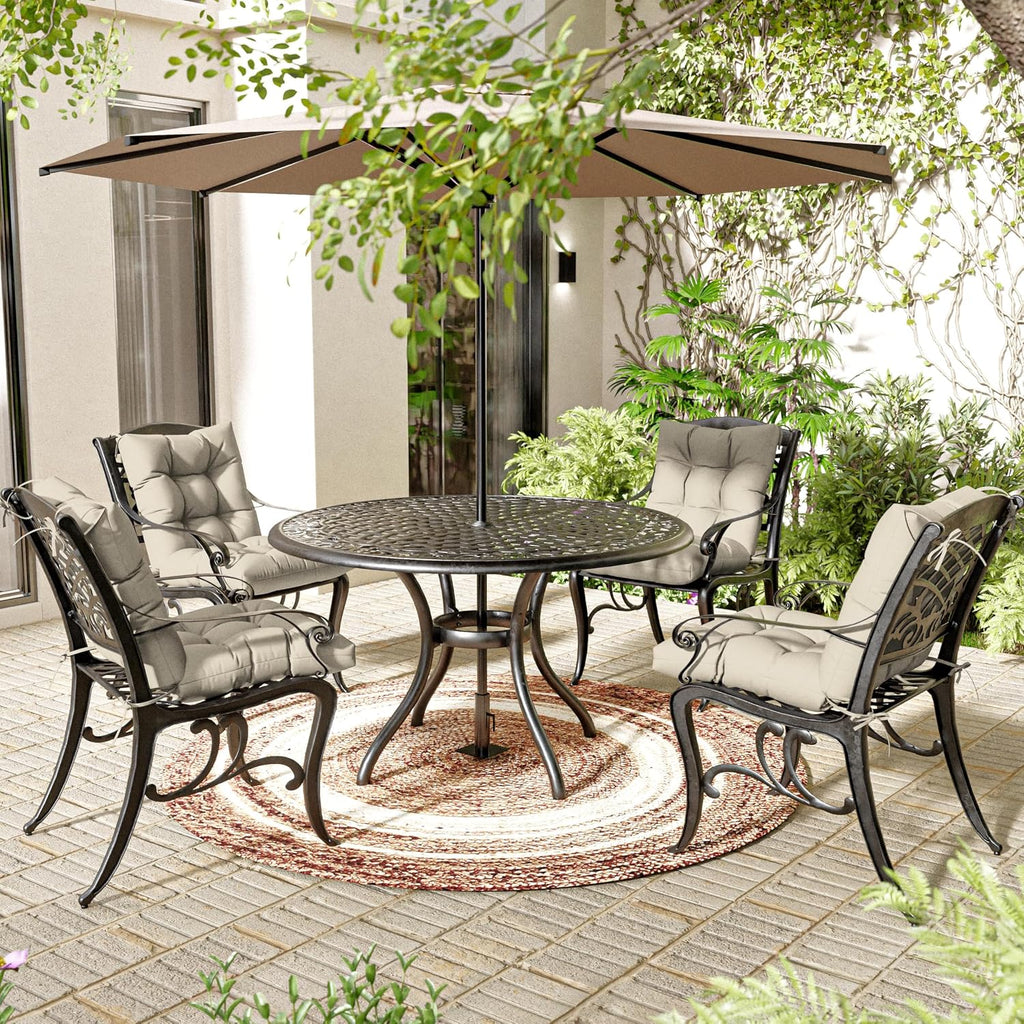 Patio Seat&Back Chair Cushions for Outdoor Furniture，Comfortable Cushions for Rocking/Dining/Lawn Chair-Set of 2
