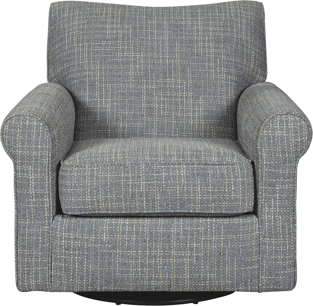 Signature Design by Ashley Renley 360-Degree Swivel Glider Nursery Accent Chair, Gray